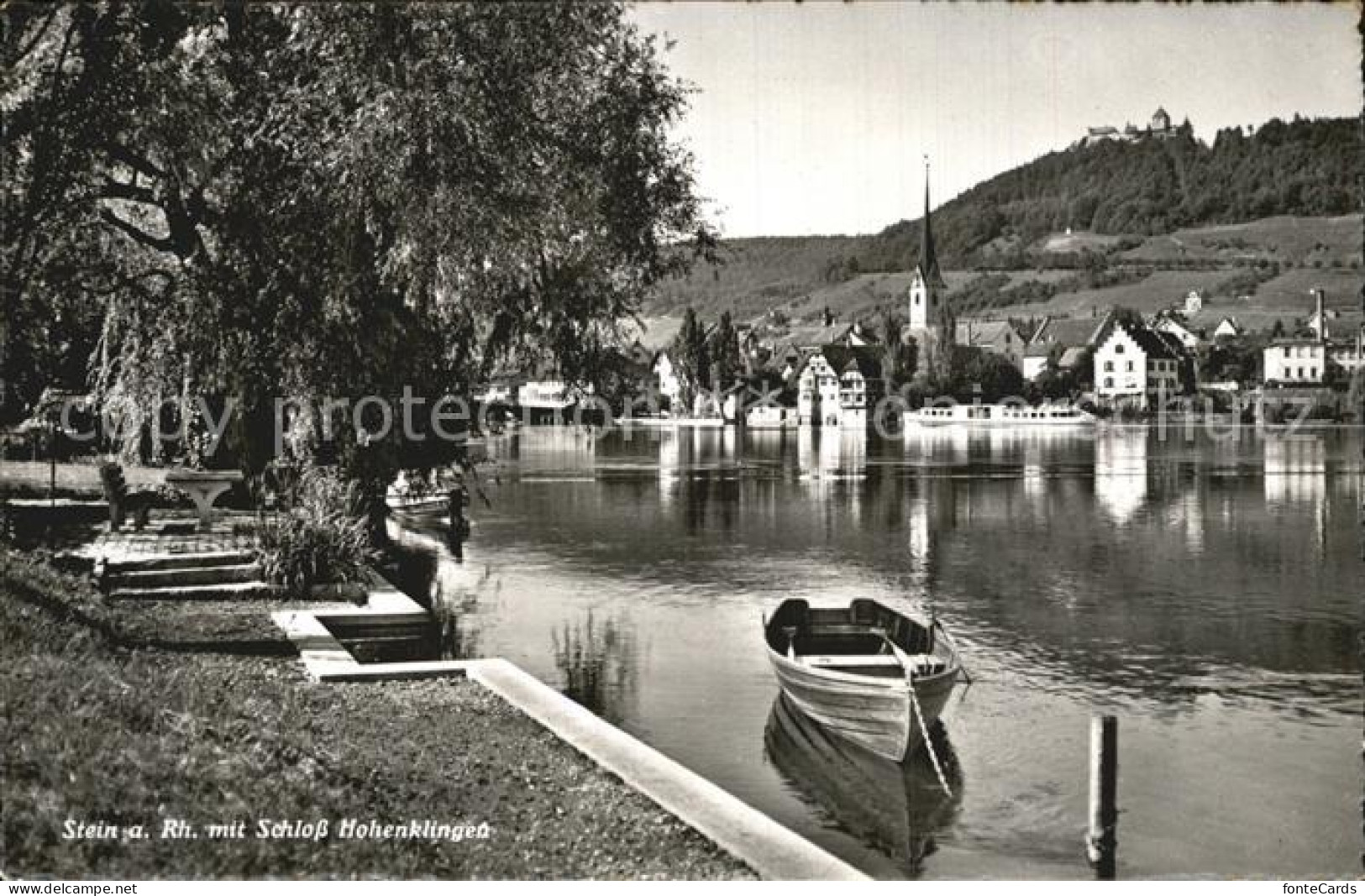 12475218 Stein Rhein Rheinpartie Mit Schloss Hohenklingen Stein Am Rhein - Autres & Non Classés