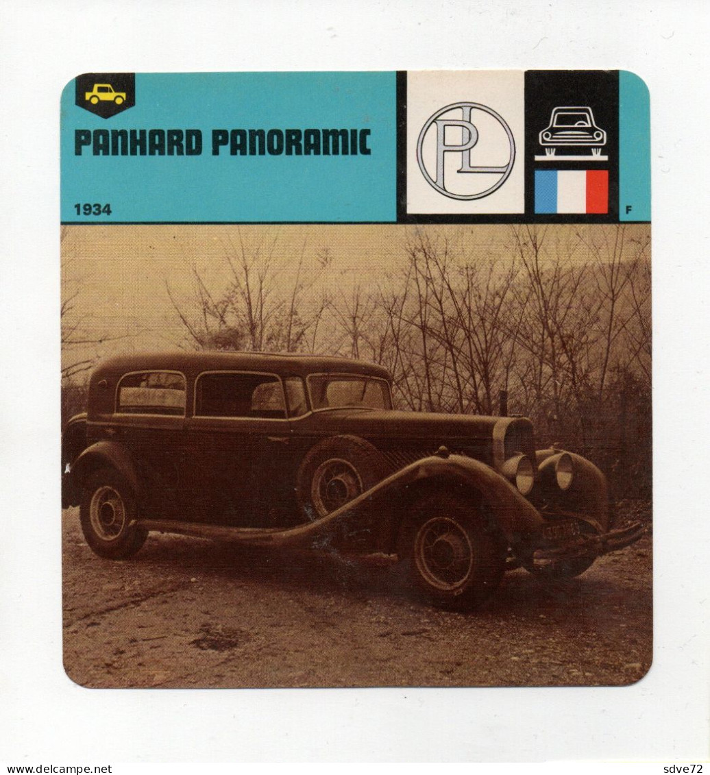 FICHE AUTOMOBILE - PANHARD PANORAMIC - Auto's
