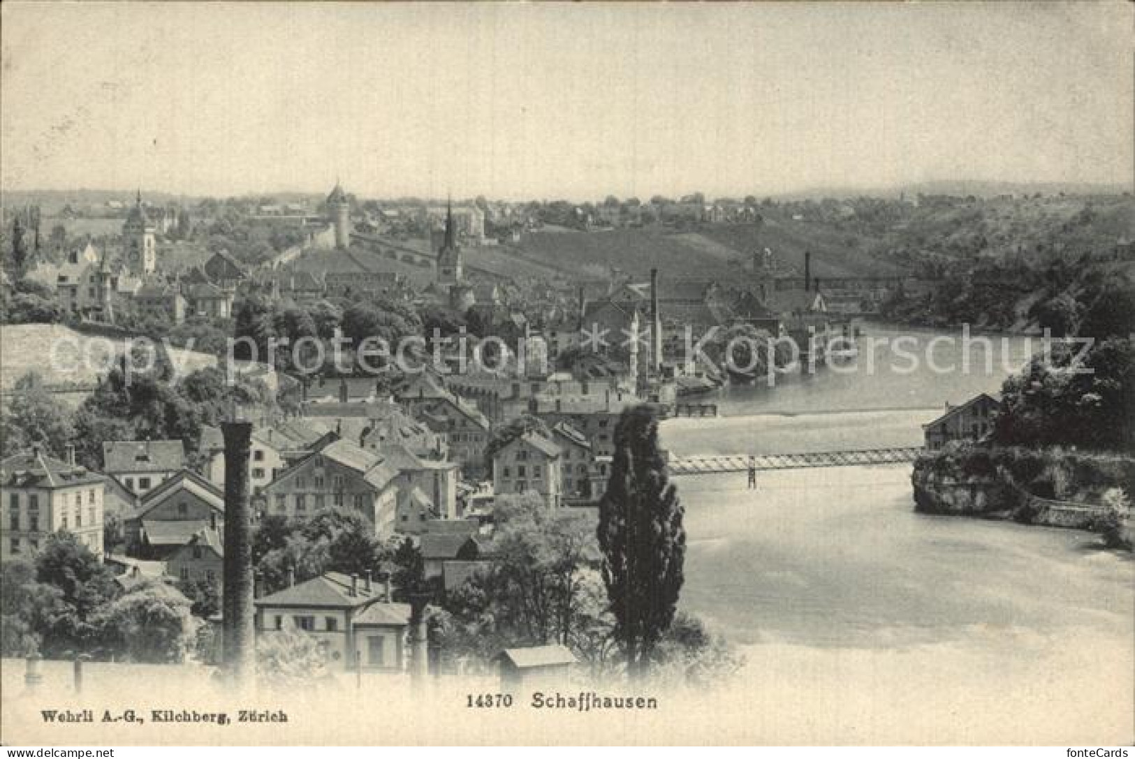 12475203 Schaffhausen SH Rheinpartie Mit Bruecke Schaffhausen - Autres & Non Classés