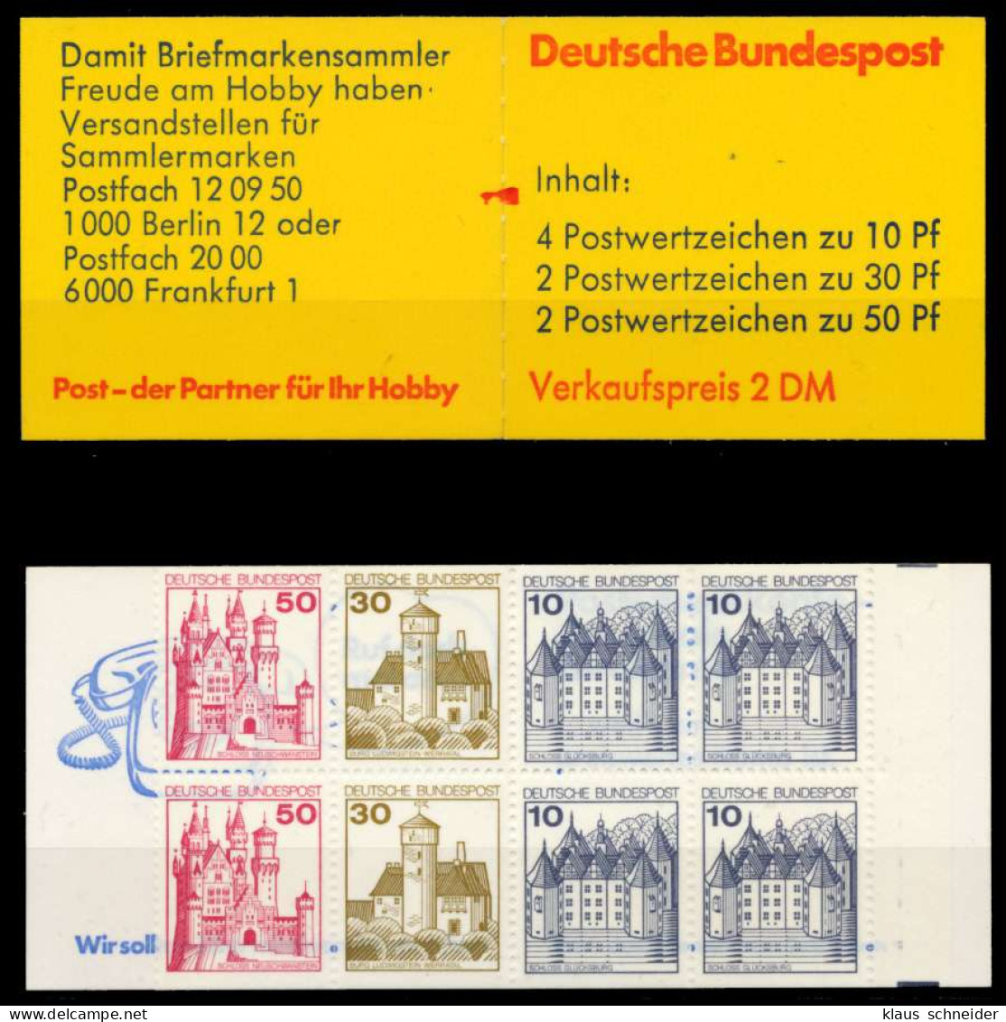 BRD MARKENHEFTCHEN Nr MH 21aIImZ Postfrisch S030452 - Other & Unclassified