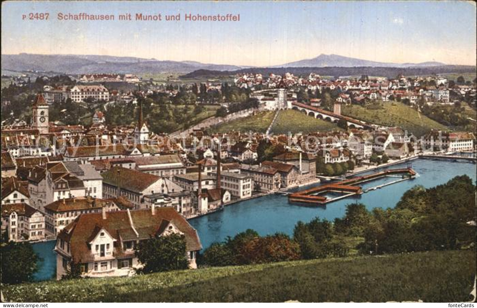 12475162 Schaffhausen SH Mit Munot Und Hohenstoffel Schaffhausen - Autres & Non Classés