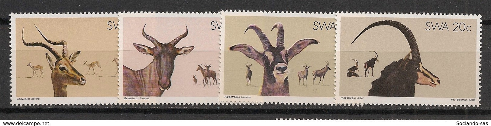 SWA / South West Africa - 1980 -  N°YT. 429 à 432 - Faune / Animals - Neuf Luxe ** / MNH / Postfrisch - Namibia (1990- ...)
