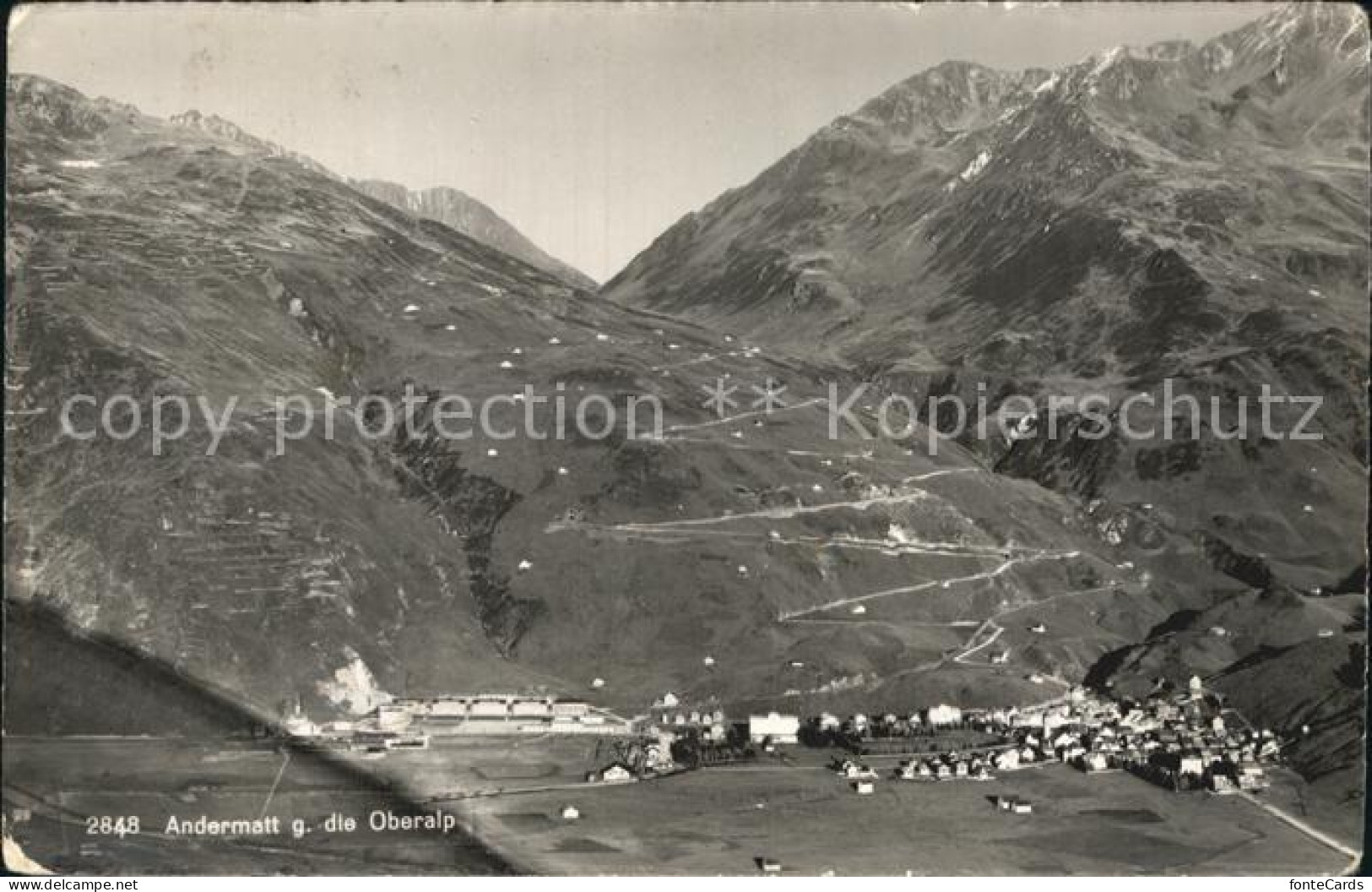 12475110 Andermatt Fliegeraufnahme Mit Oberalp Andermatt - Andere & Zonder Classificatie