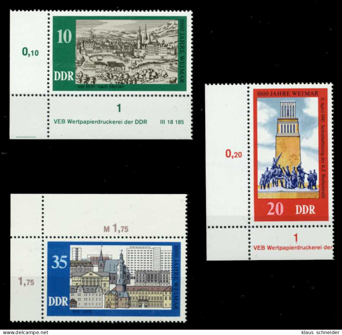 DDR 1975 Nr 2086-2088 Postfrisch ECKE-ULI X699A7E - Ungebraucht