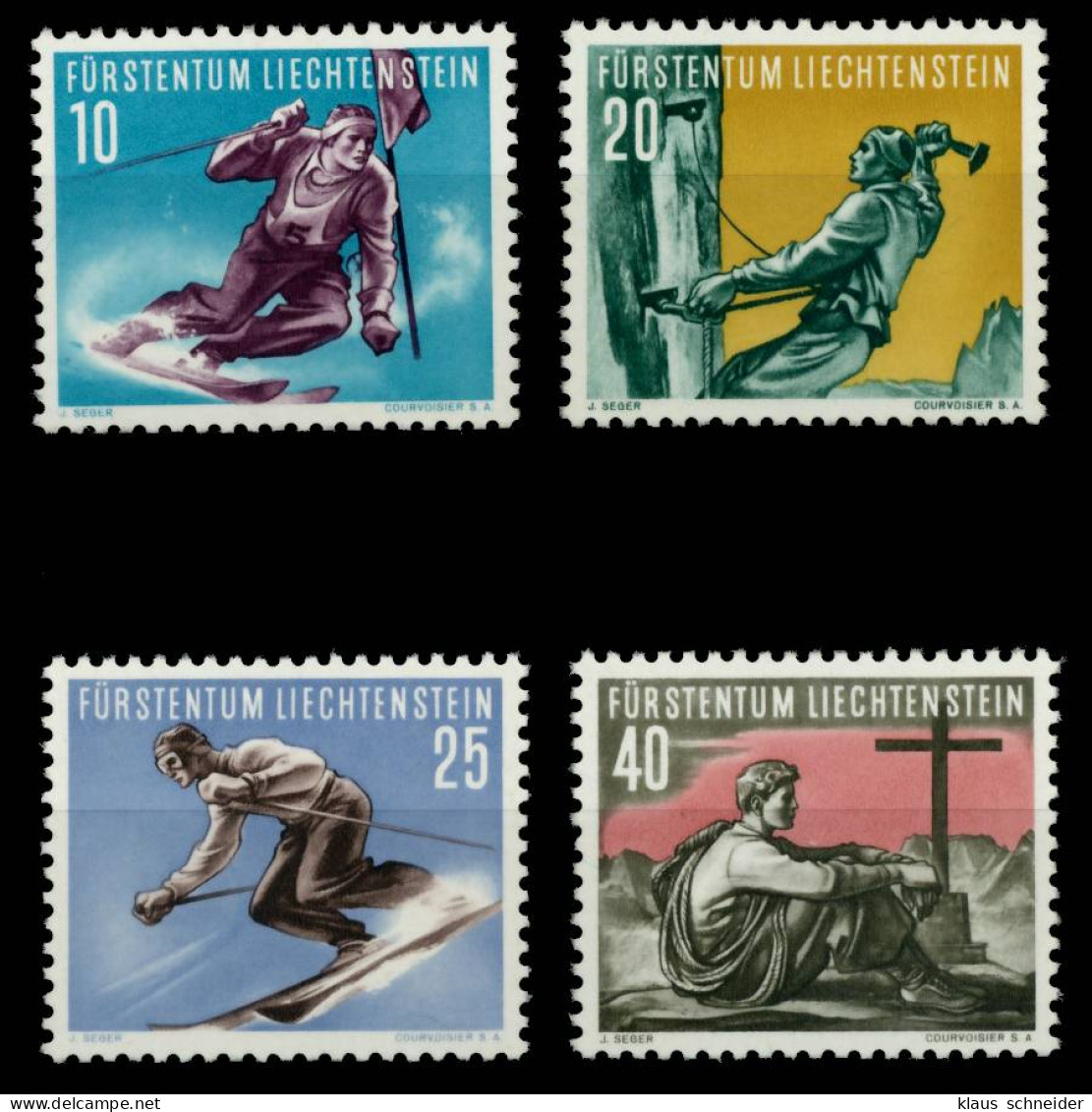 LIECHTENSTEIN 1955 Nr 334-337 Postfrisch X6A8C52 - Unused Stamps