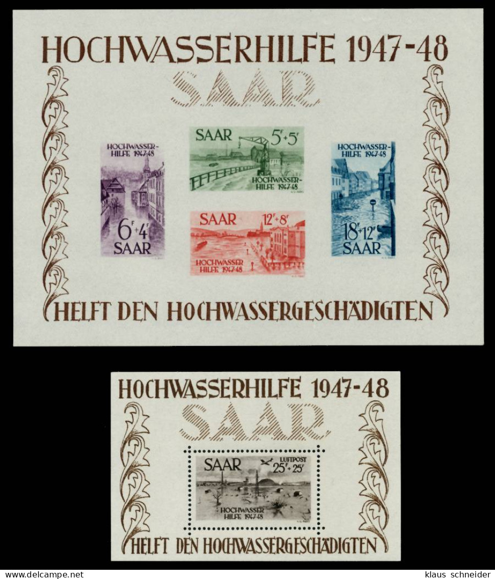 SAARLAND 1948 Block 1 Und 2 Postfrisch X6ACE8E - Unused Stamps