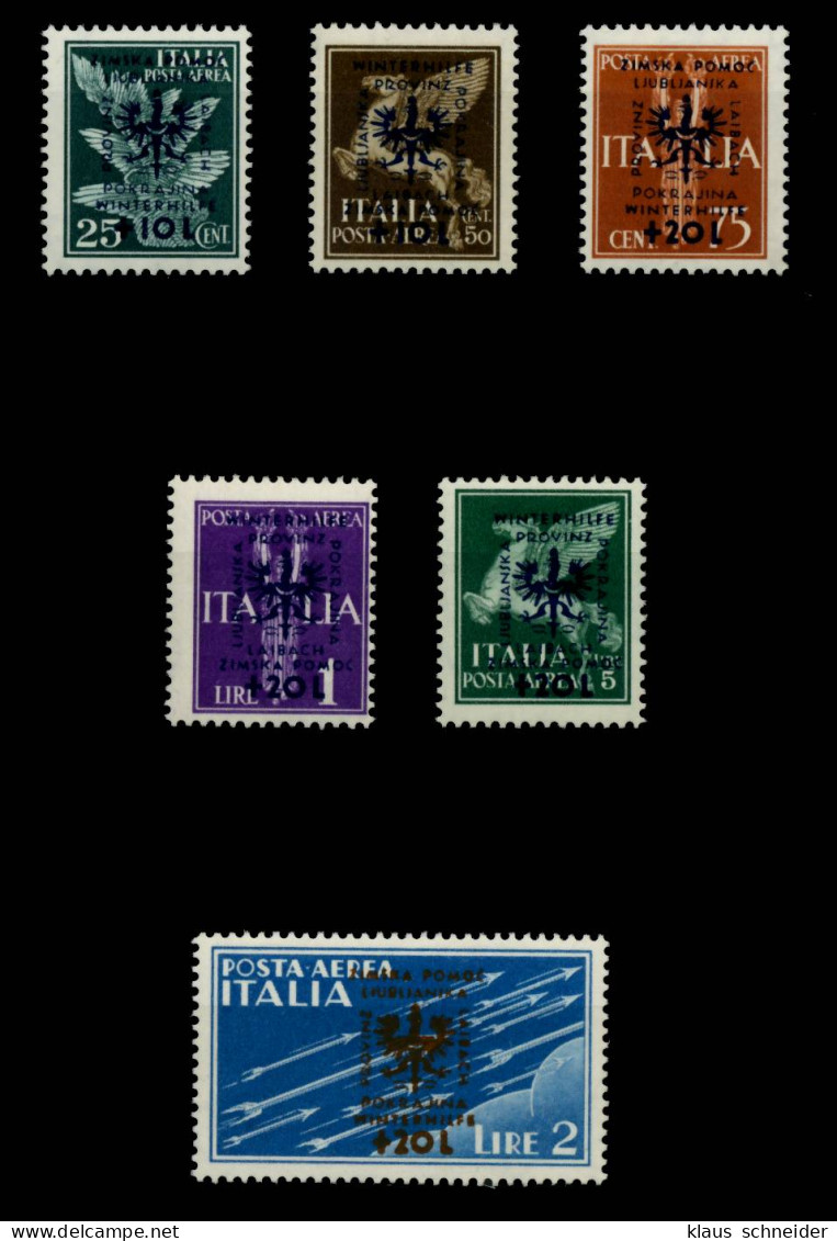 BES. 2WK LAIBACH Nr 39-44 Postfrisch Gepr. X6B27E6 - Besetzungen 1938-45