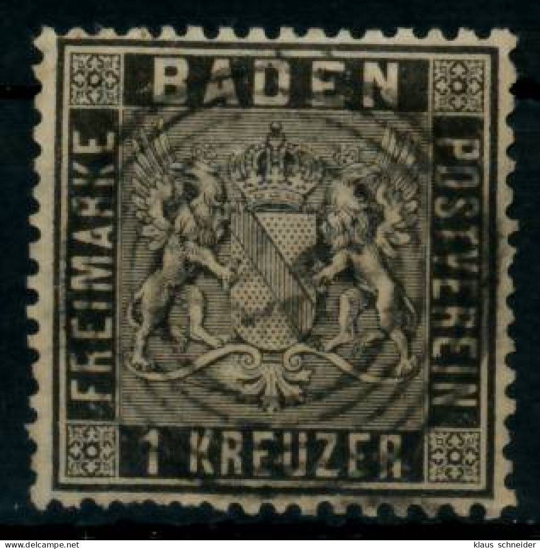 BADEN AUSGABEN VON 1860 - 1862 Nr 9 Zentrisch Gestempelt X6BBF16 - Oblitérés