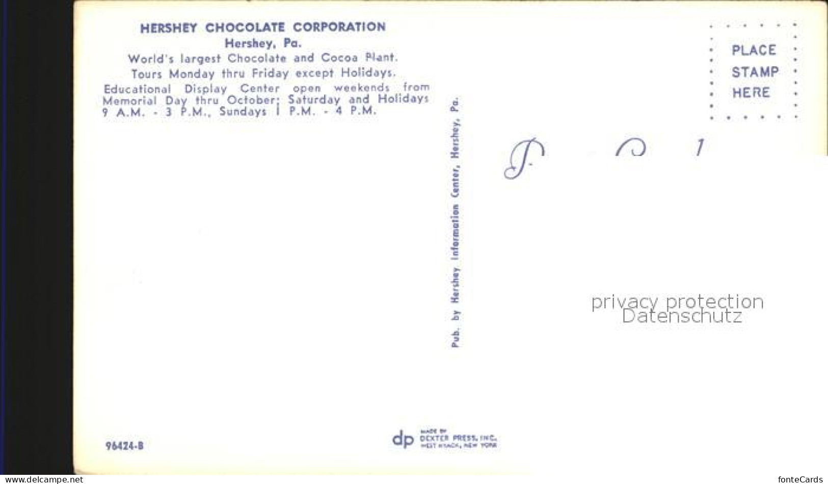 12474836 Hershey Pennsylvania Hershey Chocolate Corporation Chocolate And Cocoa  - Altri & Non Classificati