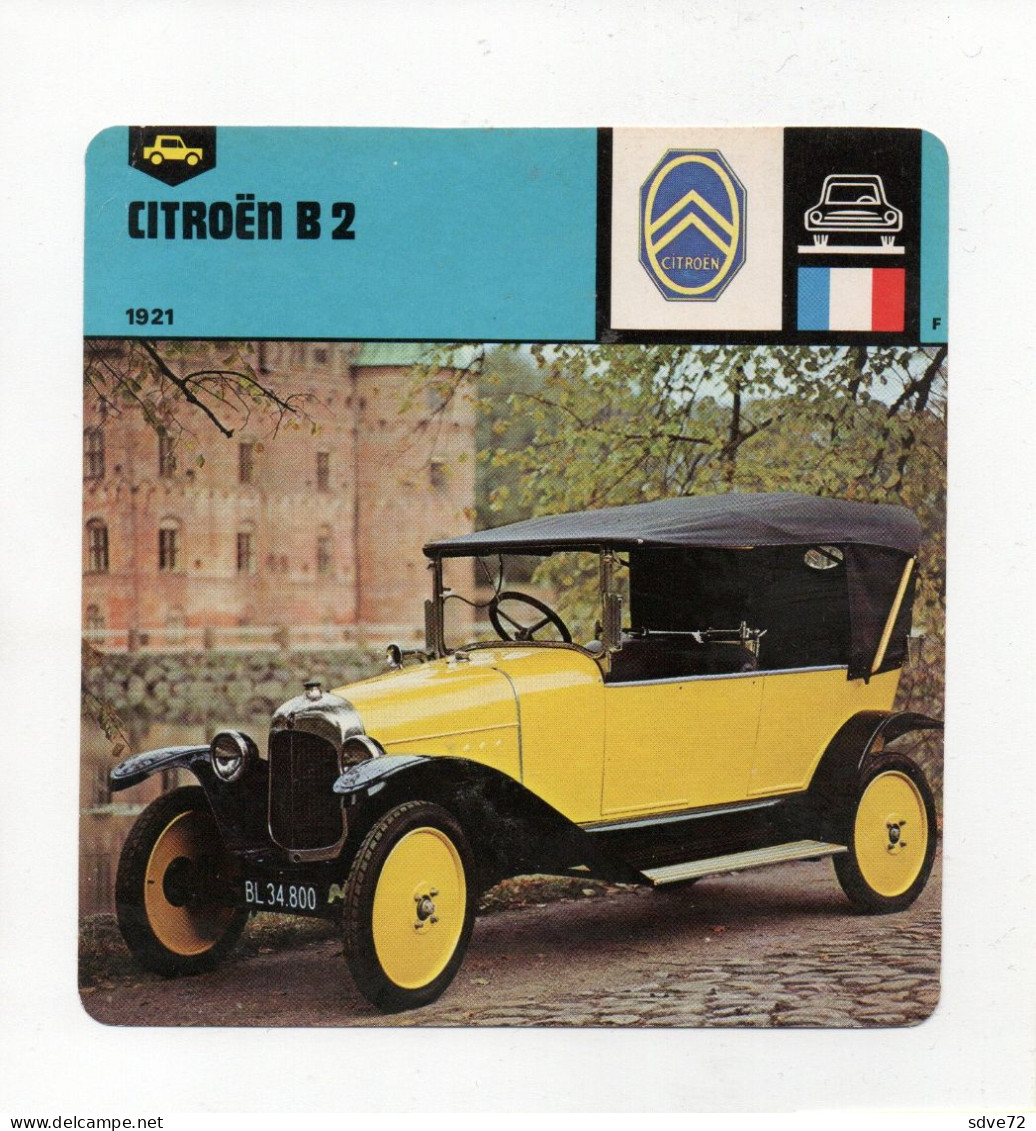 FICHE AUTOMOBILE - CITROËN B 2 - Voitures