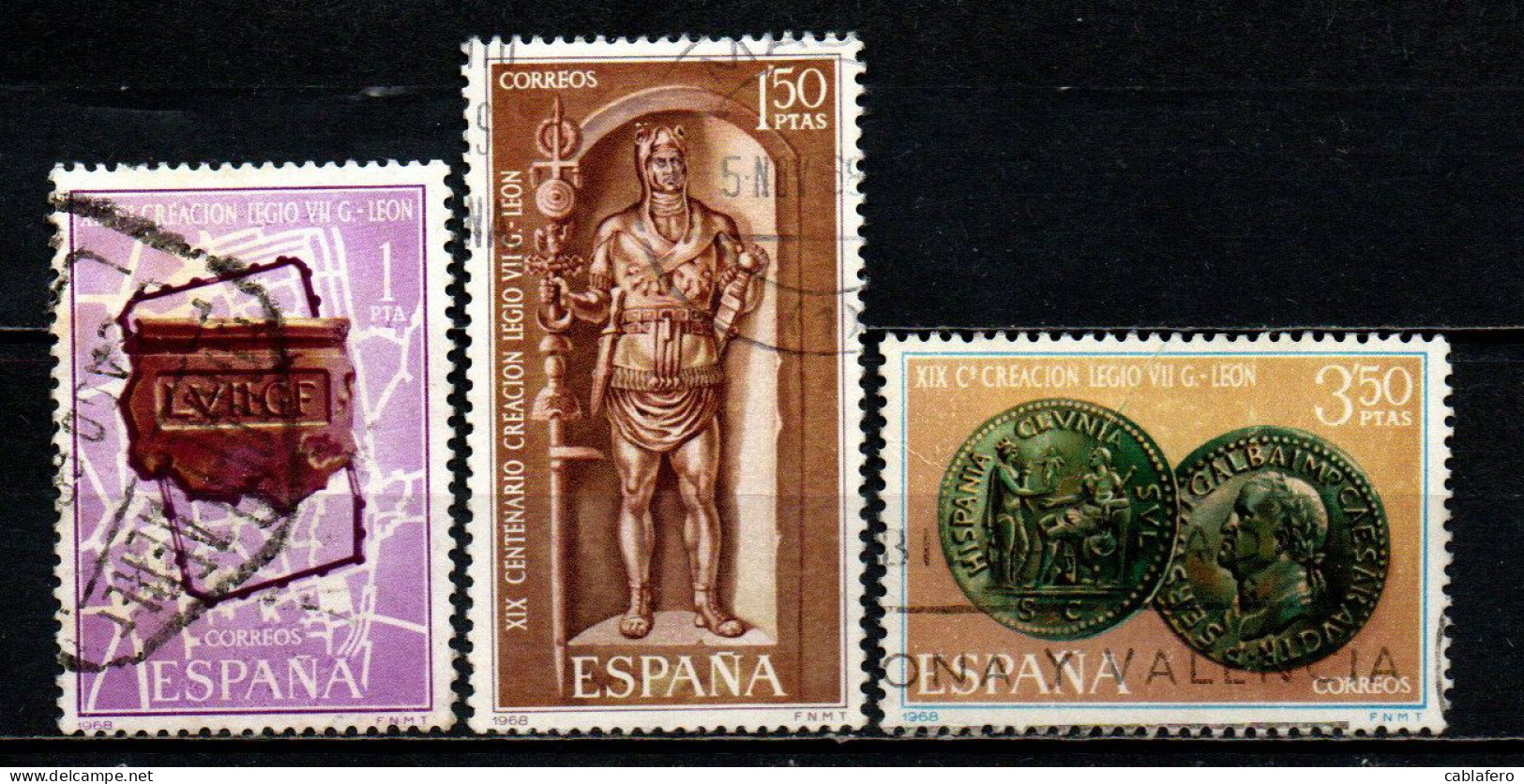 SPAGNA - 1968 - 7^ LEGIONE ROMANA DI LEON - USATI - Gebruikt