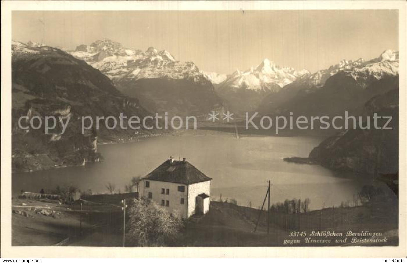 12474438 Urnersee Schloesschen Beroldingen Mit Bristenstock Brunnen - Sonstige & Ohne Zuordnung