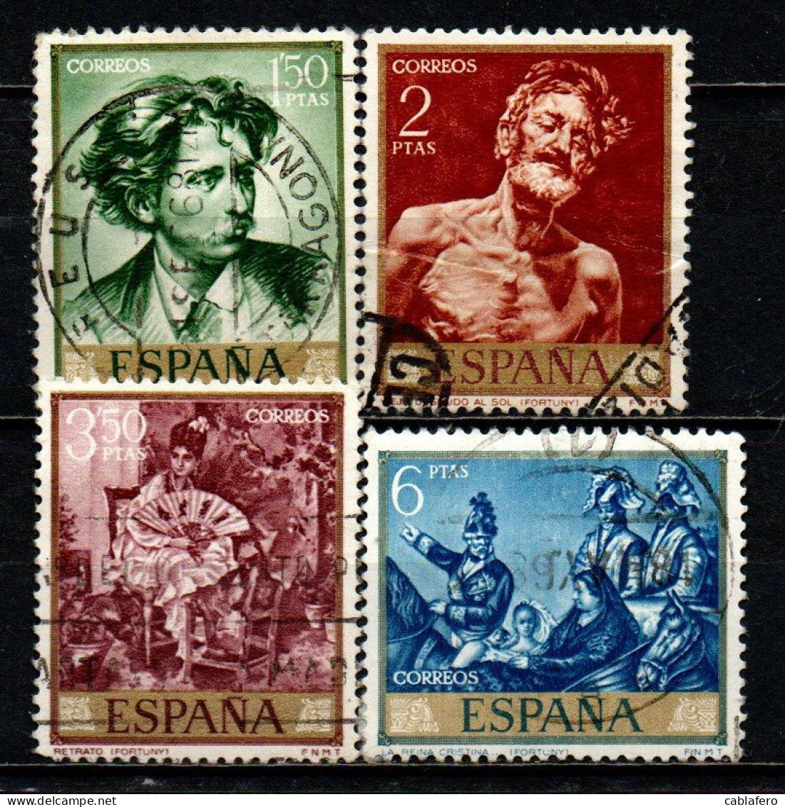 SPAGNA - 1968 - DIPINTI DI MARIANO FORTUNY MARSAL - USATI - Used Stamps