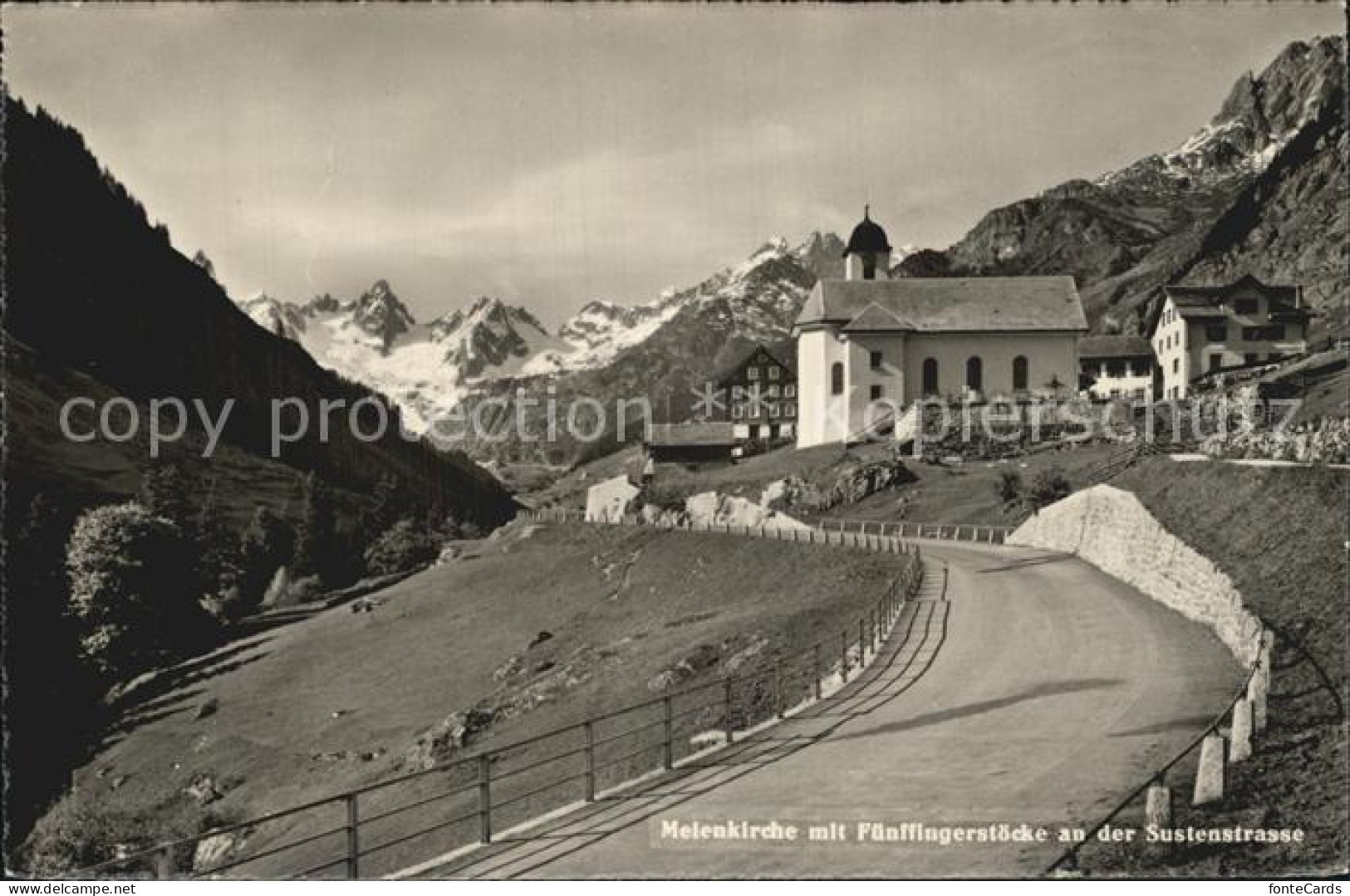 12474413 Sustenstrasse Meienkirche Mit Fuenffingerstoecke Sustenstrasse - Sonstige & Ohne Zuordnung