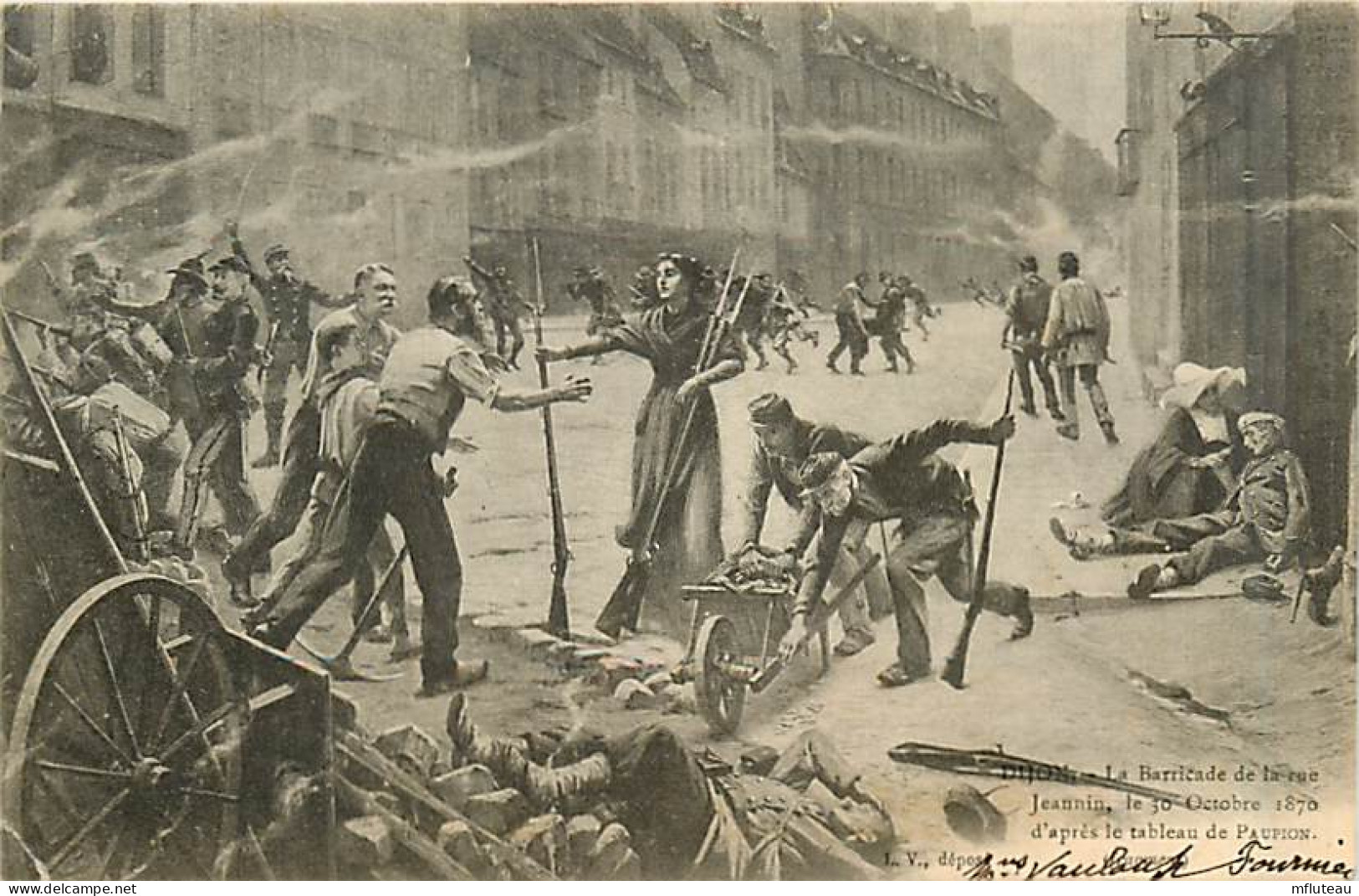 21* DIJON Barricade Octobre 1870          MA90,0121 - Dijon