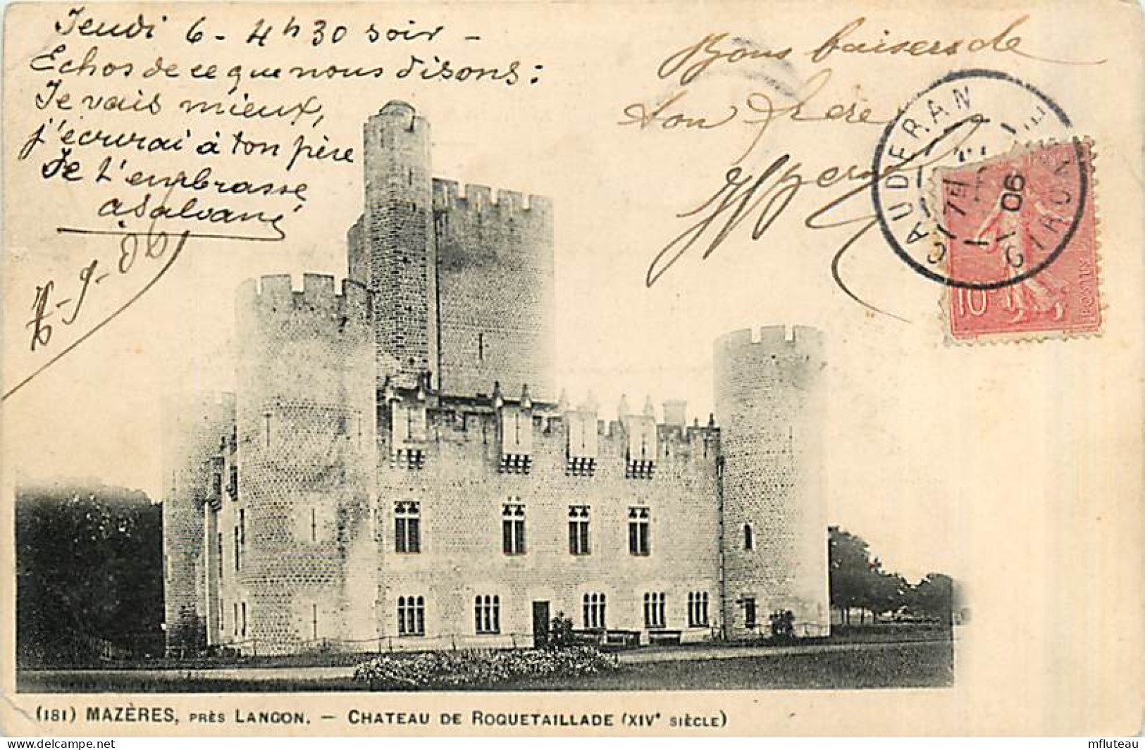 33* MAZERES  Chateau Rocquetaillade          MA90,1253 - Autres & Non Classés