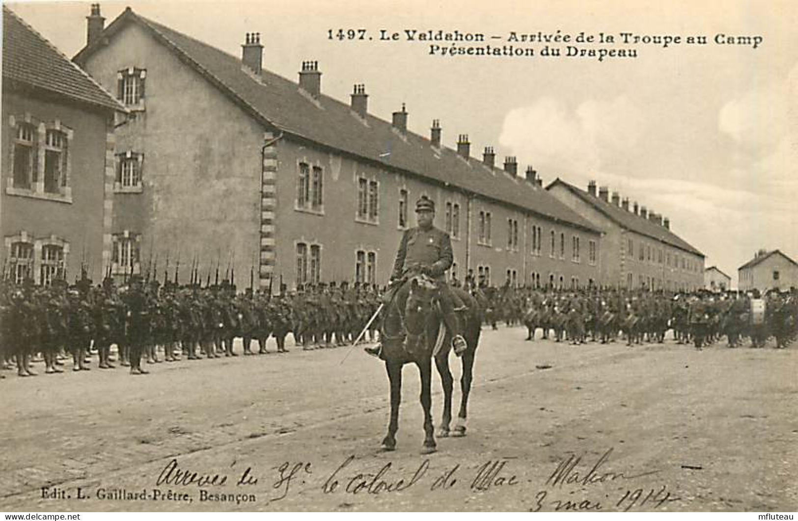 25* LE VALDAHON Camp  - Arrivee Troupes  Presentation Drapeau      MA91-1043 - Autres & Non Classés