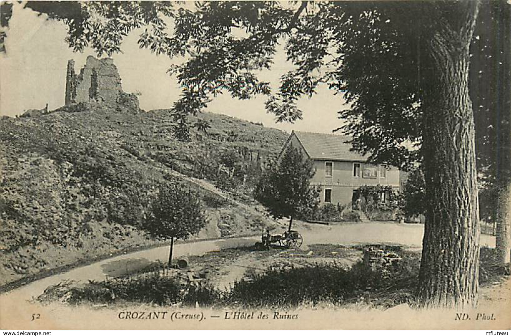 23* CROZANT Hotel Des Ruines                 MA91-0990 - Crozant