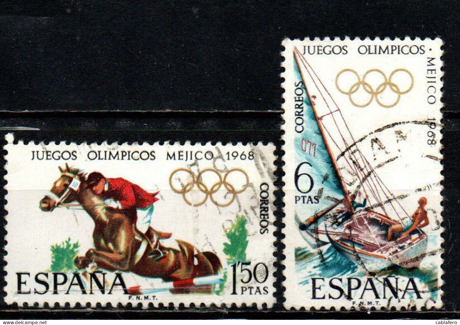 SPAGNA - 1968 - OLIMPIADI DEL MESSICO - USATI - Gebruikt