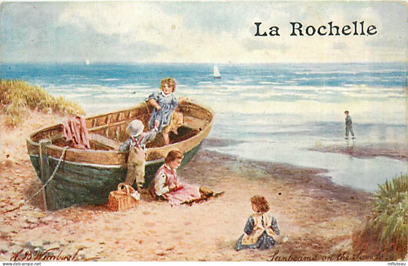 17* LA ROCHELLE  (illustree H.B. Wilbursh ) Plage                MA91-1493 - La Rochelle