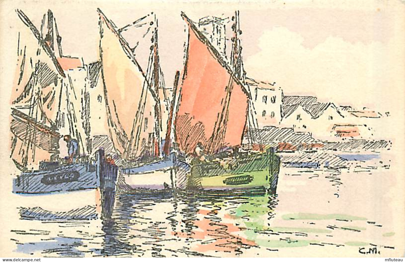 17* LA ROCHELLE  Croquis Du Port  (C.M.)             MA91-1421 - La Rochelle