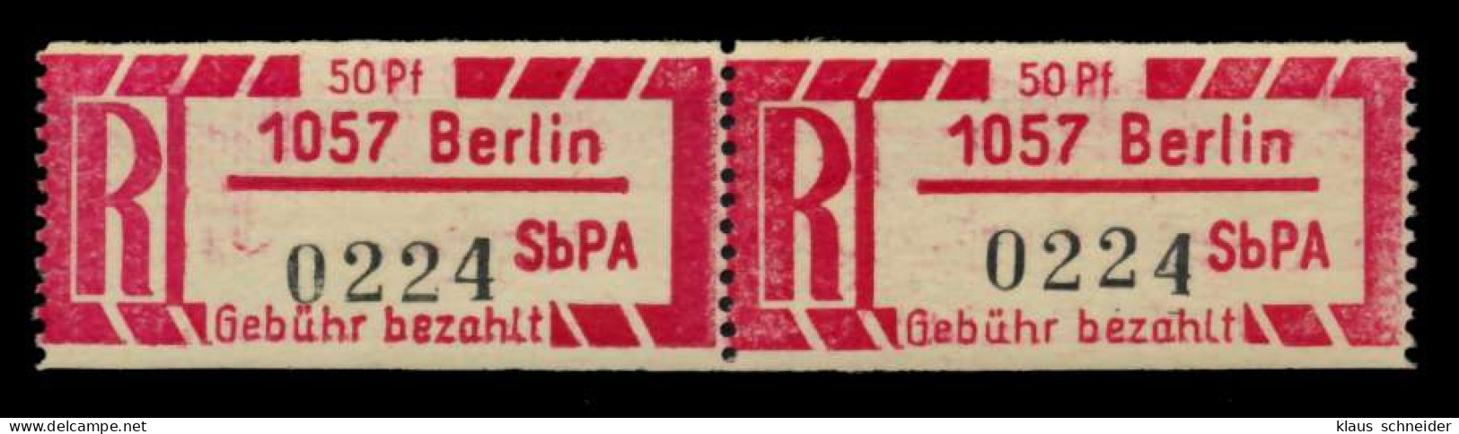 DDR EINSCHREIBM Nr 1Cx Z PLZ-1057 Postfrisch WAAGR PAAR X73834A - Neufs