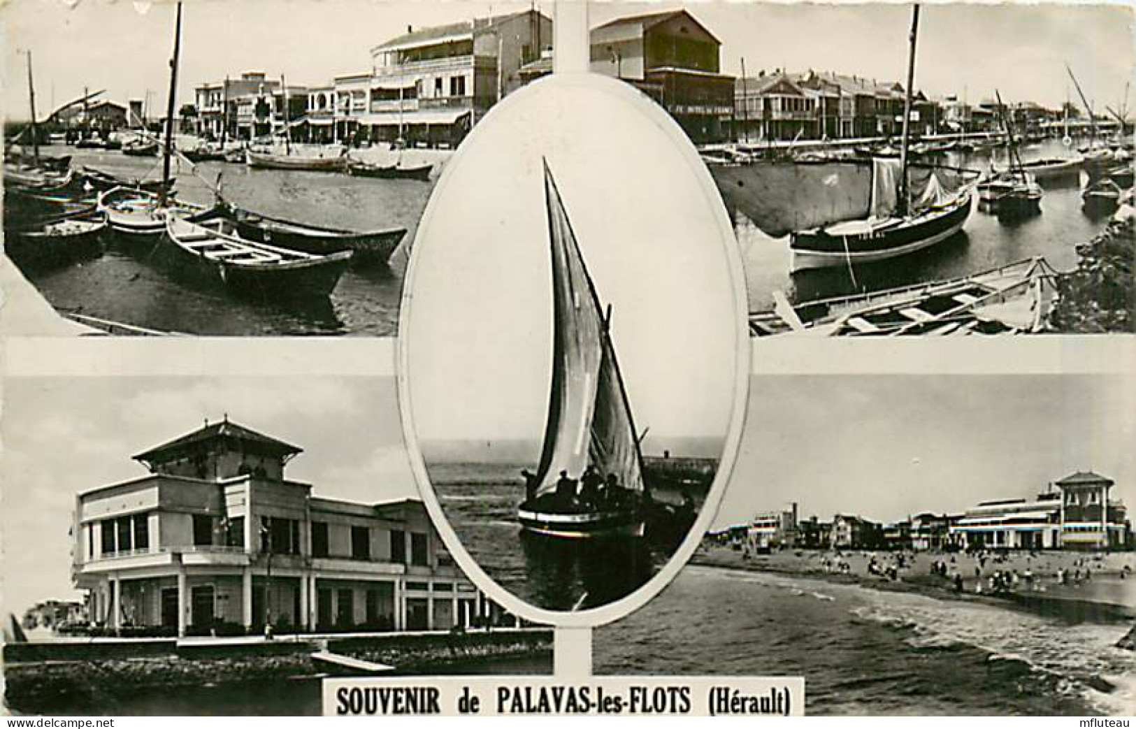 34* PALAVAS LES FLOTS    Multivues  (CPSM Petit Format)    MA92,1140 - Palavas Les Flots