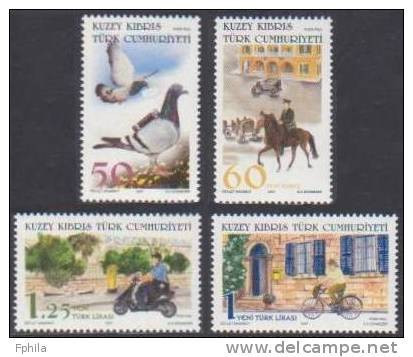 2007 NORTH CYPRUS POSTAL SERVICES PAST AND PRESENT MNH ** - Unused Stamps