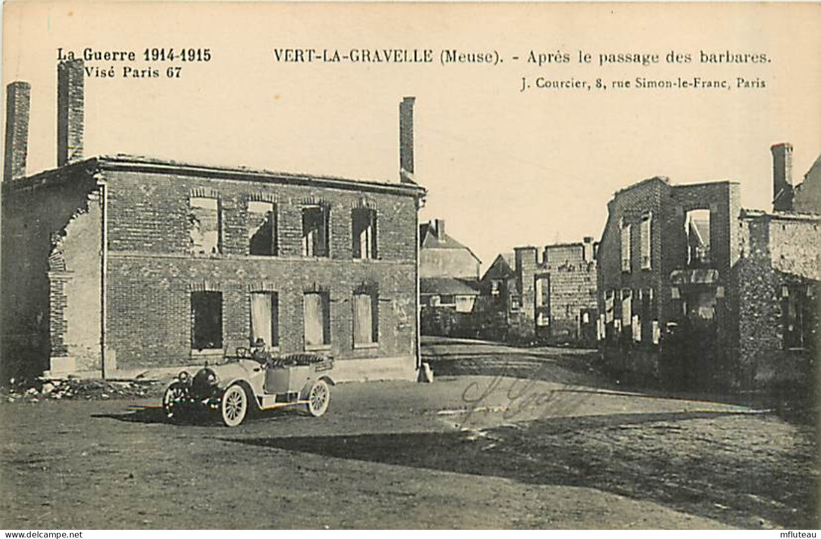 55* VERT LA GRAVELLE  Ruines WW1                  MA93,1188 - Autres & Non Classés