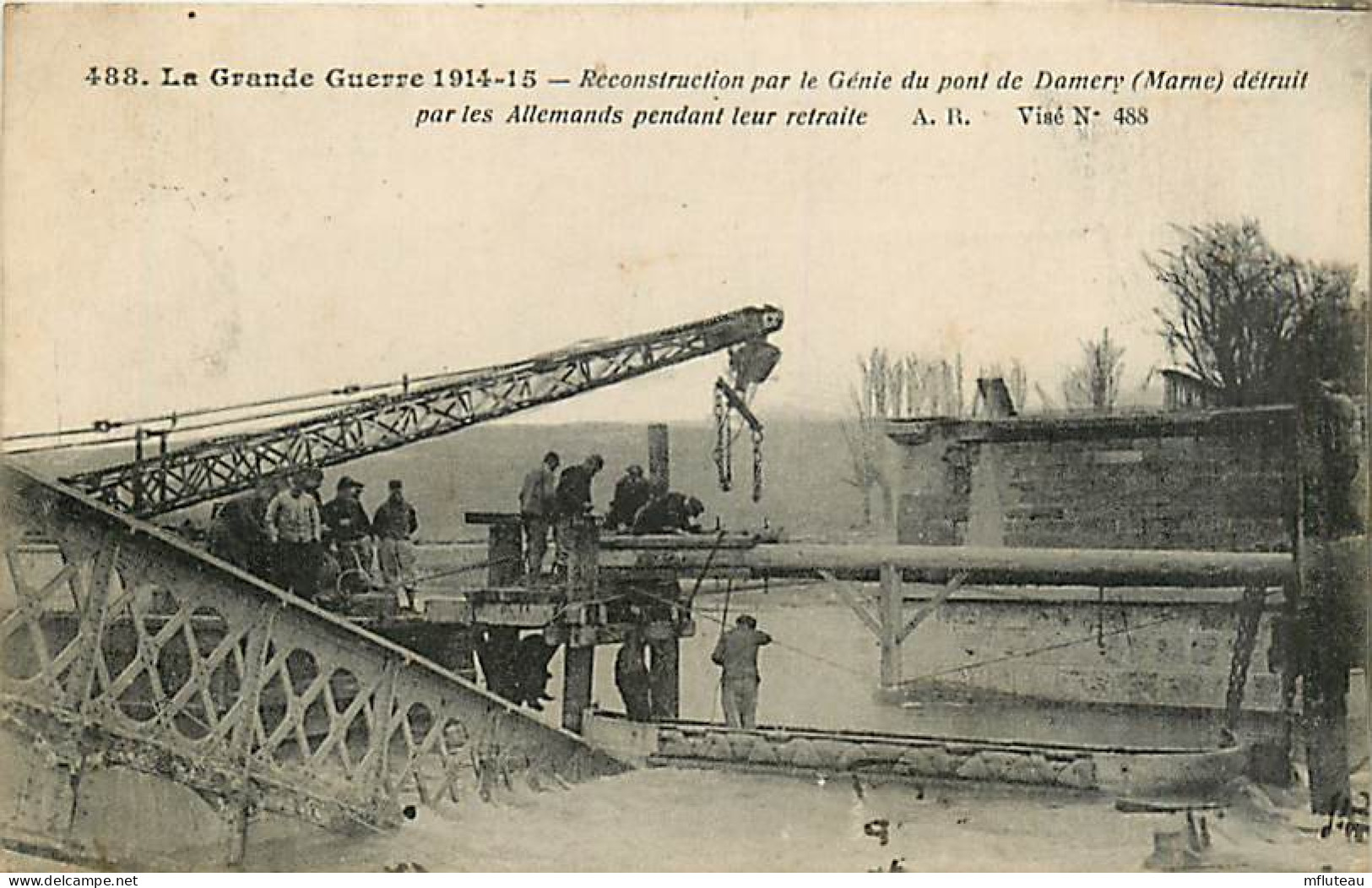 51* DAMERY  Reconstruction Du Pont WW1                MA93,0926 - Altri & Non Classificati