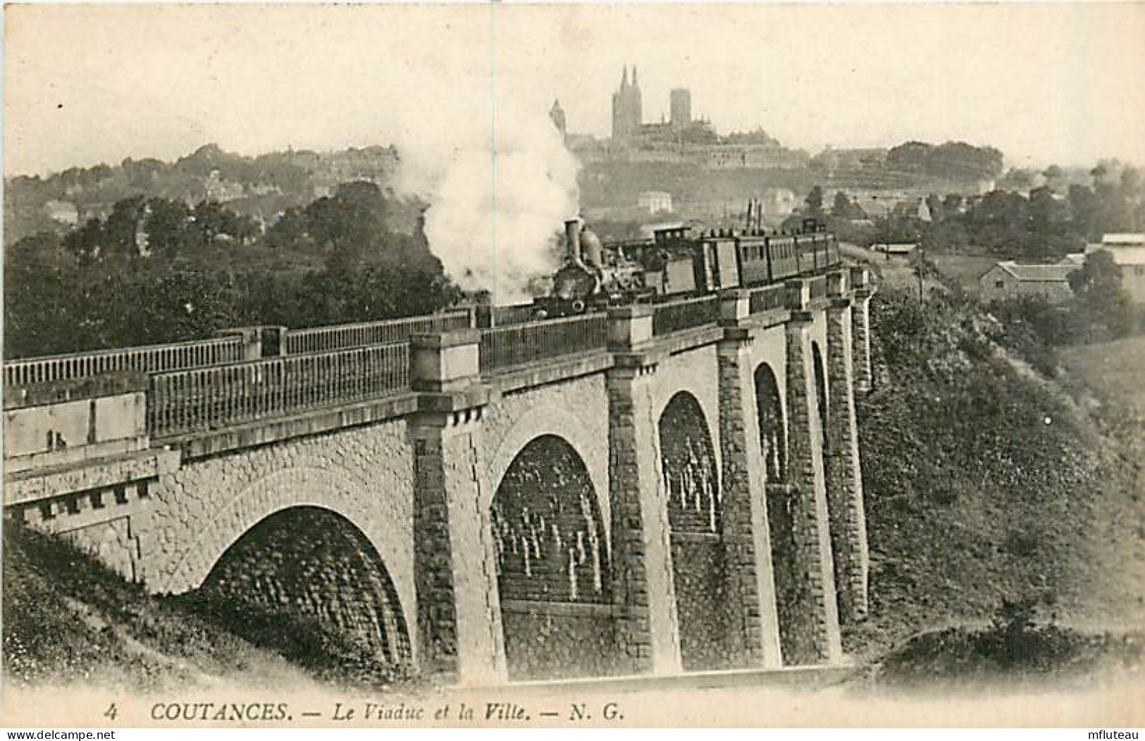 50* COUTANCES  Viaduc - Train                MA93,0875 - Coutances