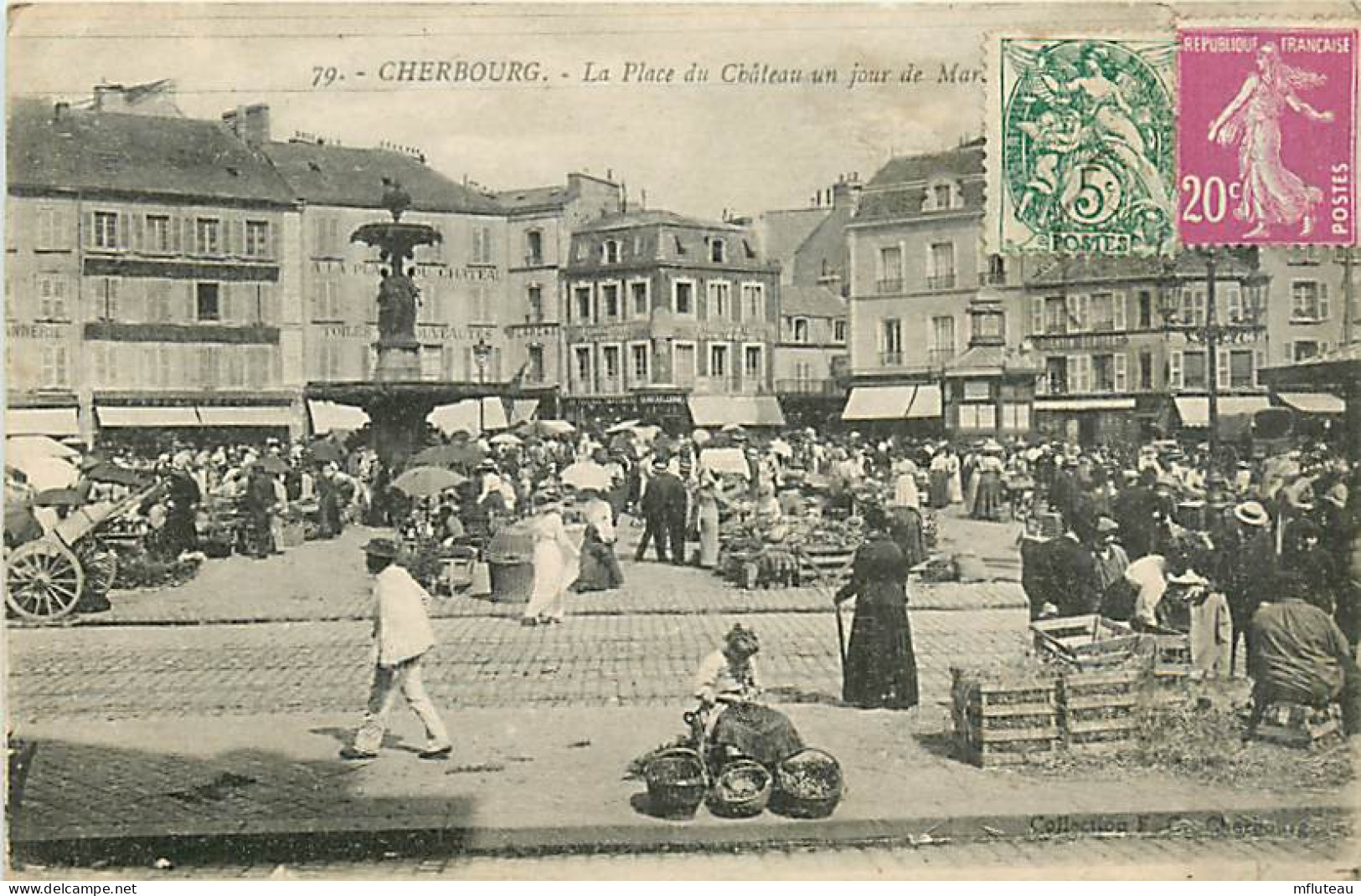 50* CHERBOURG  Marche , Place Du Chateau                  MA93,0813 - Cherbourg