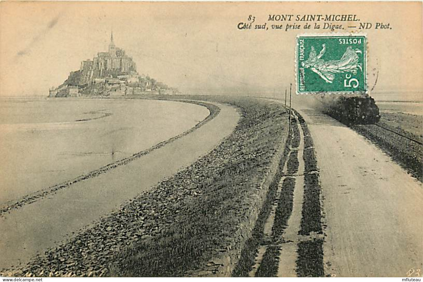 50* MONT ST MICHEL Digue         MA93,0733 - Le Mont Saint Michel