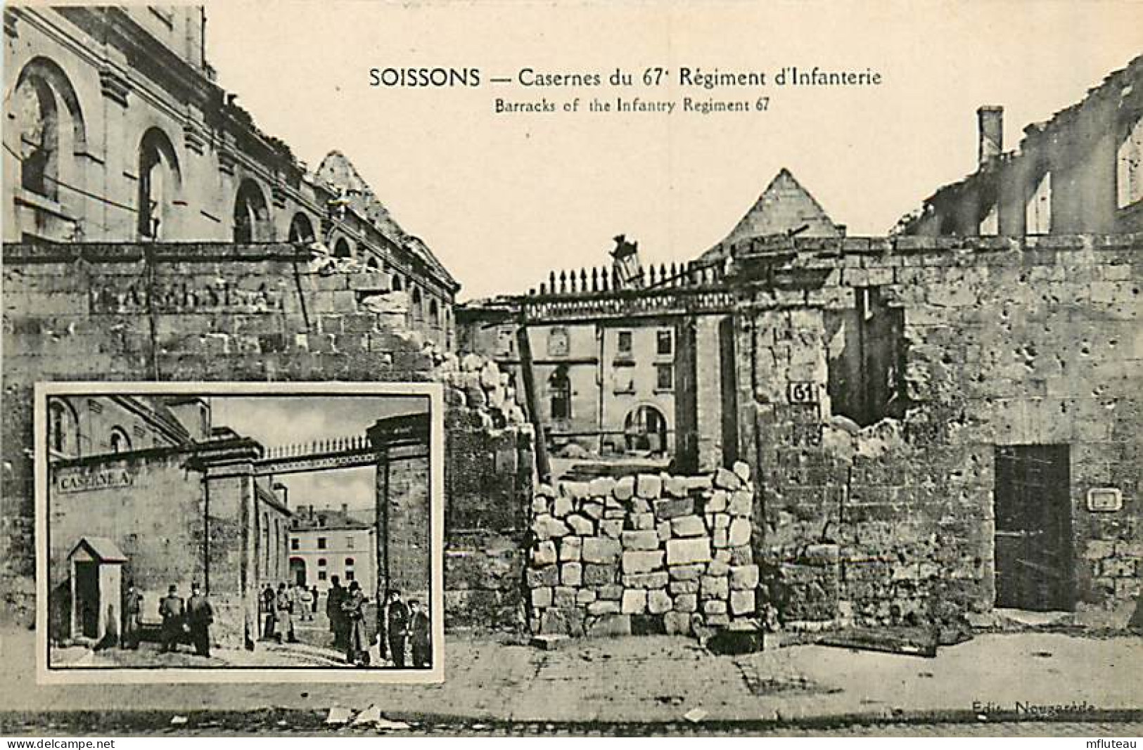 02* SOISSONS Caserne 67e RI WW1                MA94,0097 - Soissons