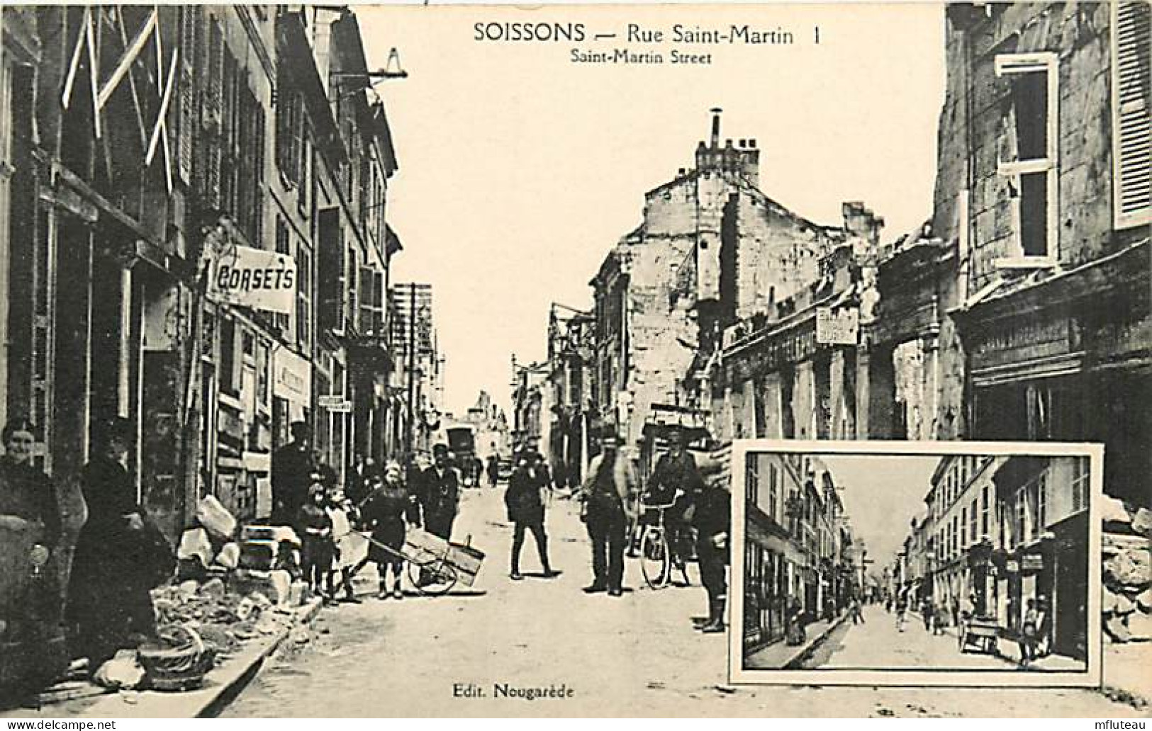 02* SOISSONS  Rue  St Martin       WW1         MA94,0057 - Soissons