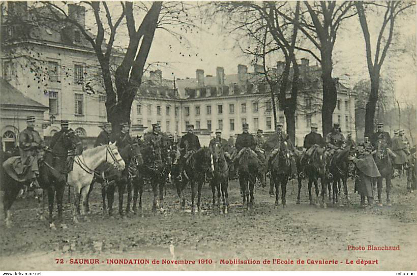 49* SAUMUR Crue 1910- Ecole Cavalerie                 MA93,1304 - Saumur