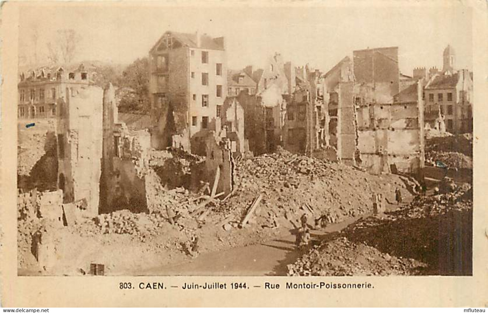 14* CAEN   Ruines Rue Montoir Poissonnerie  WW2        MA94,1261 - Caen
