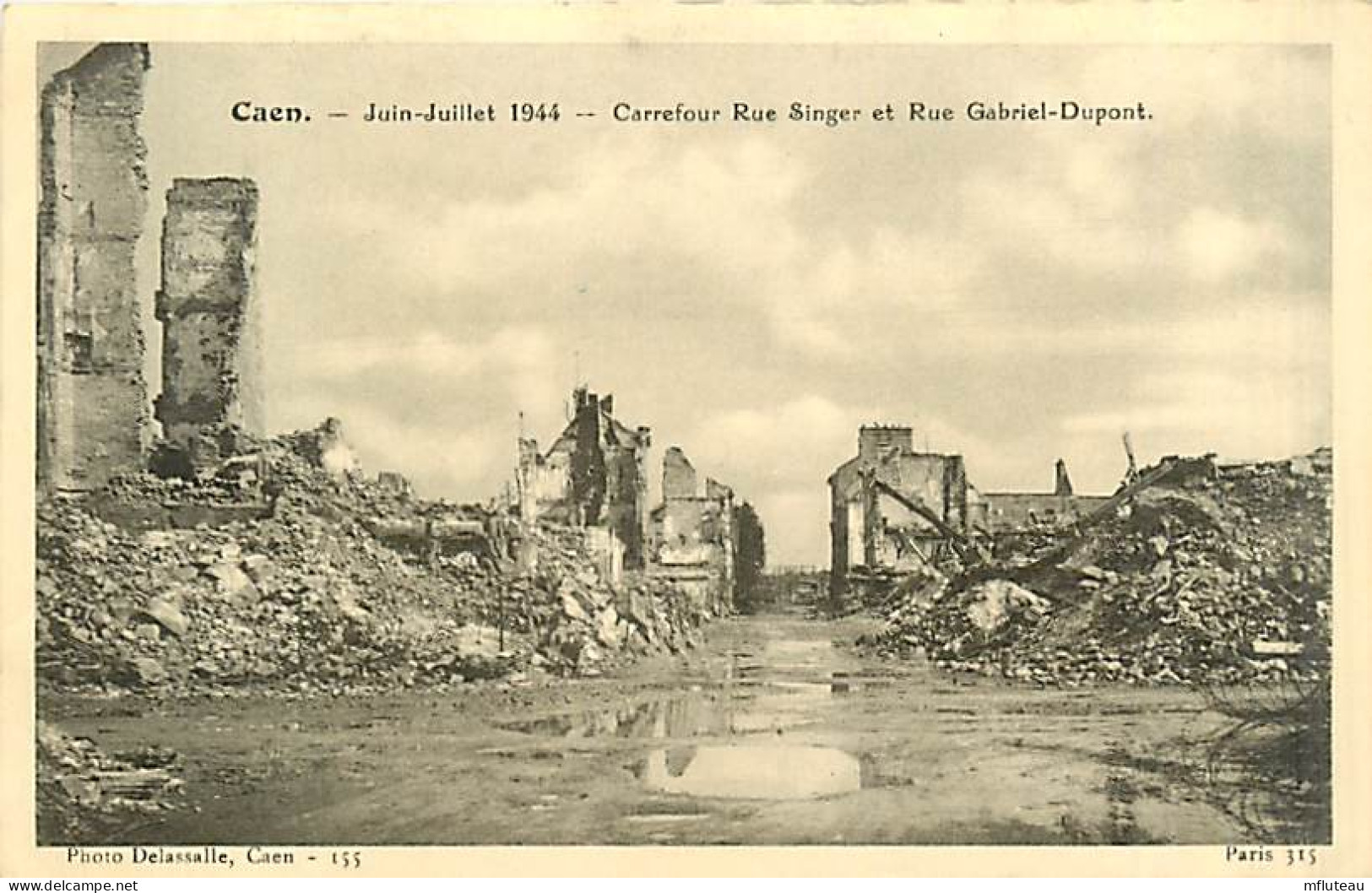 14* CAEN   Ruines Rue Singer     WW2            MA94,1256 - Caen