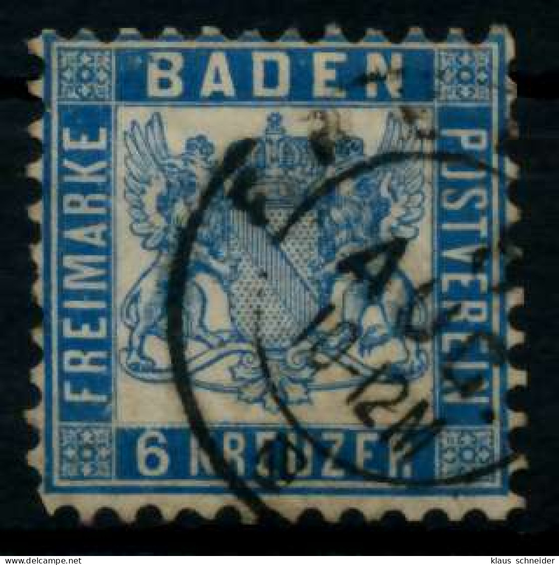 BADEN AUSGABEN VON 1862 - 1866 Nr 19b Gestempelt Gepr. X744992 - Oblitérés
