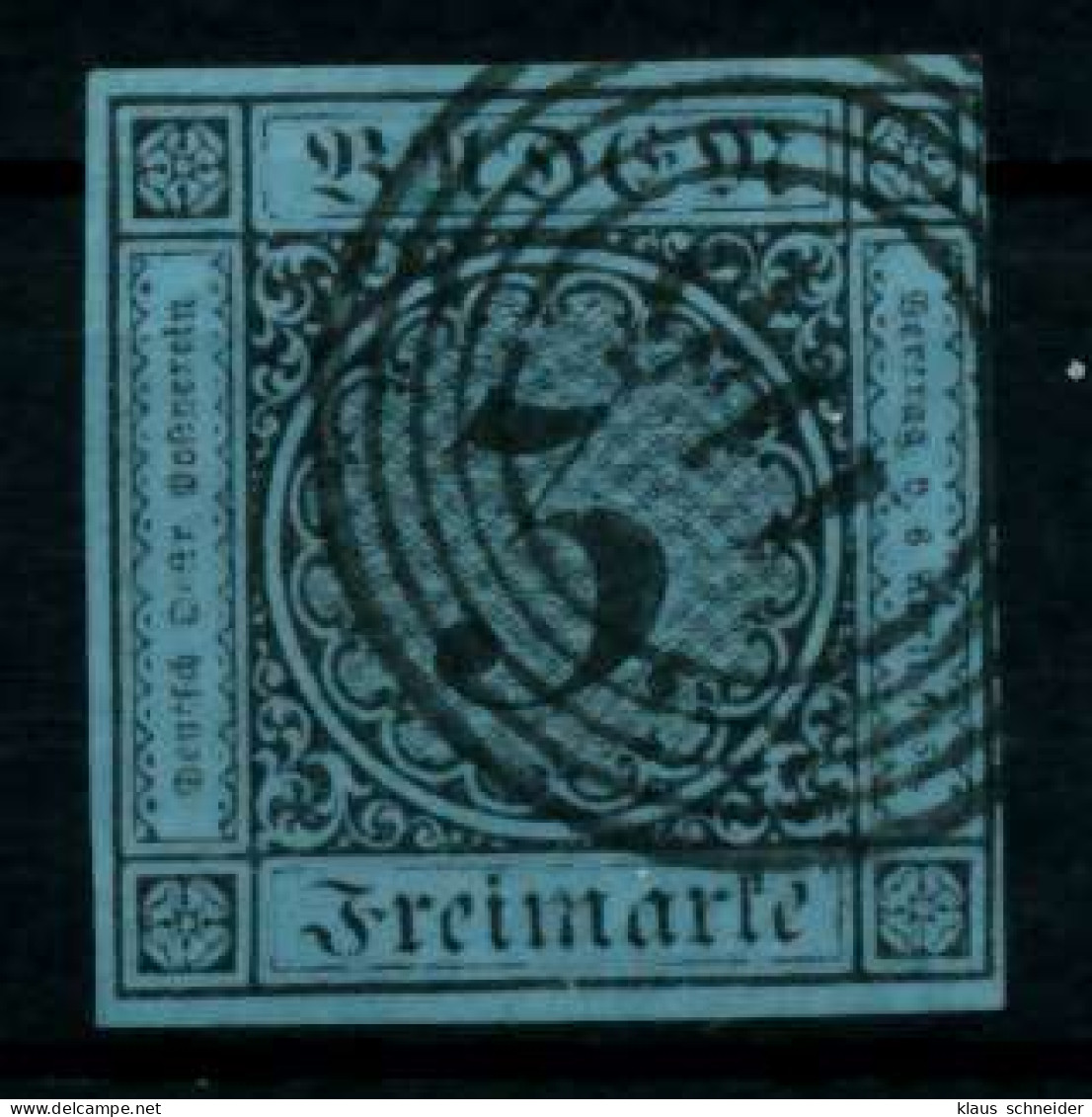BADEN AUSGABEN VON 1851 - 1858 Nr 8 Gestempelt X7449FE - Oblitérés