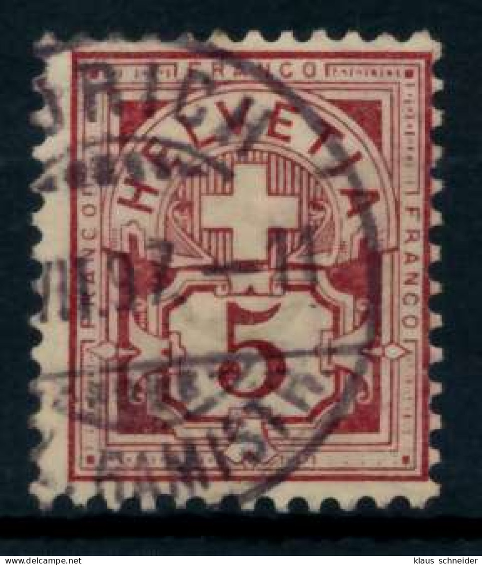 SCHWEIZ ZIFFERNMUSTER Nr 52Ya Gestempelt X7468FE - Used Stamps