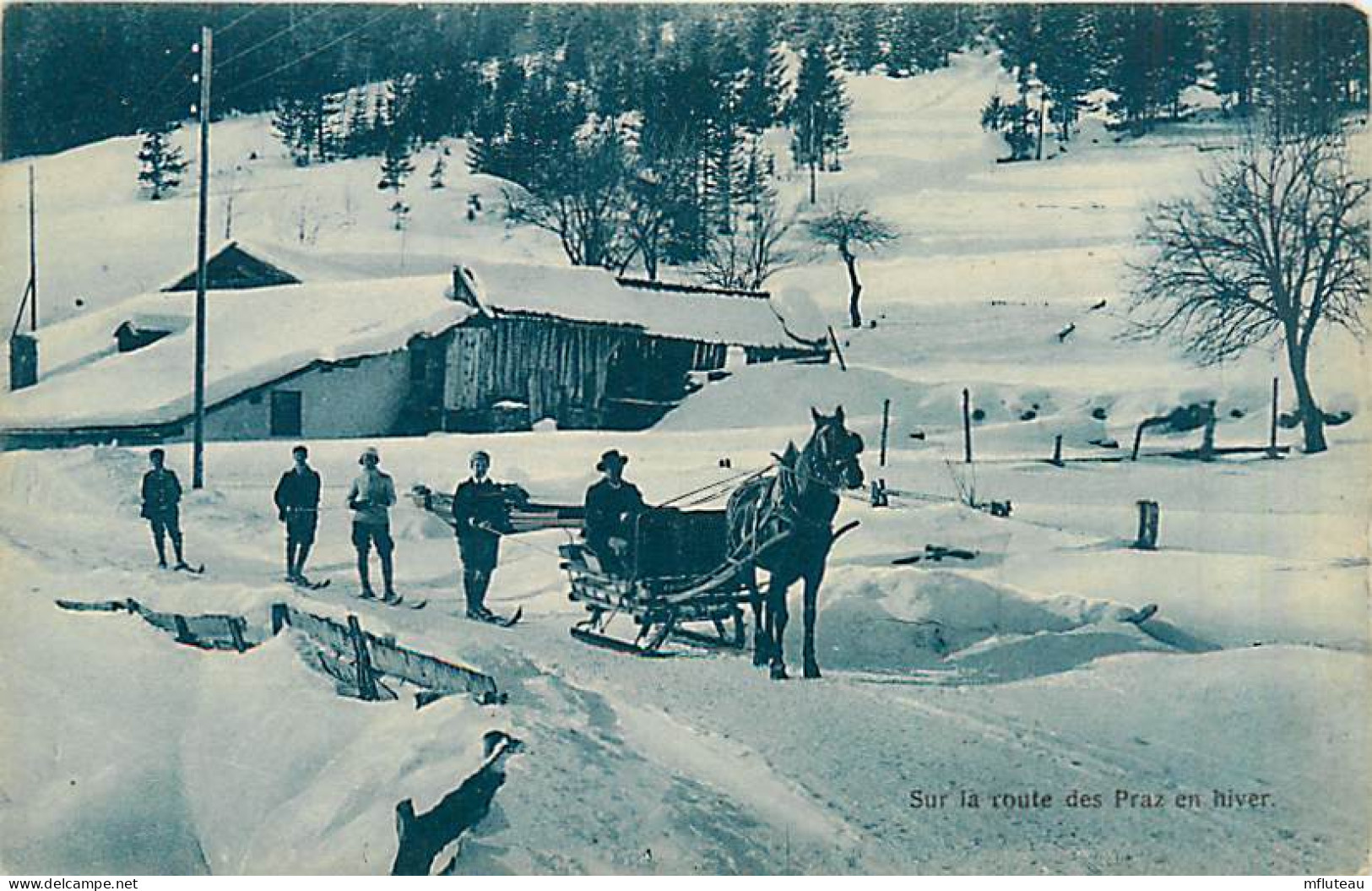 74* LES PRAZ  Traineau Cheval          MA96,0007 - Autres & Non Classés