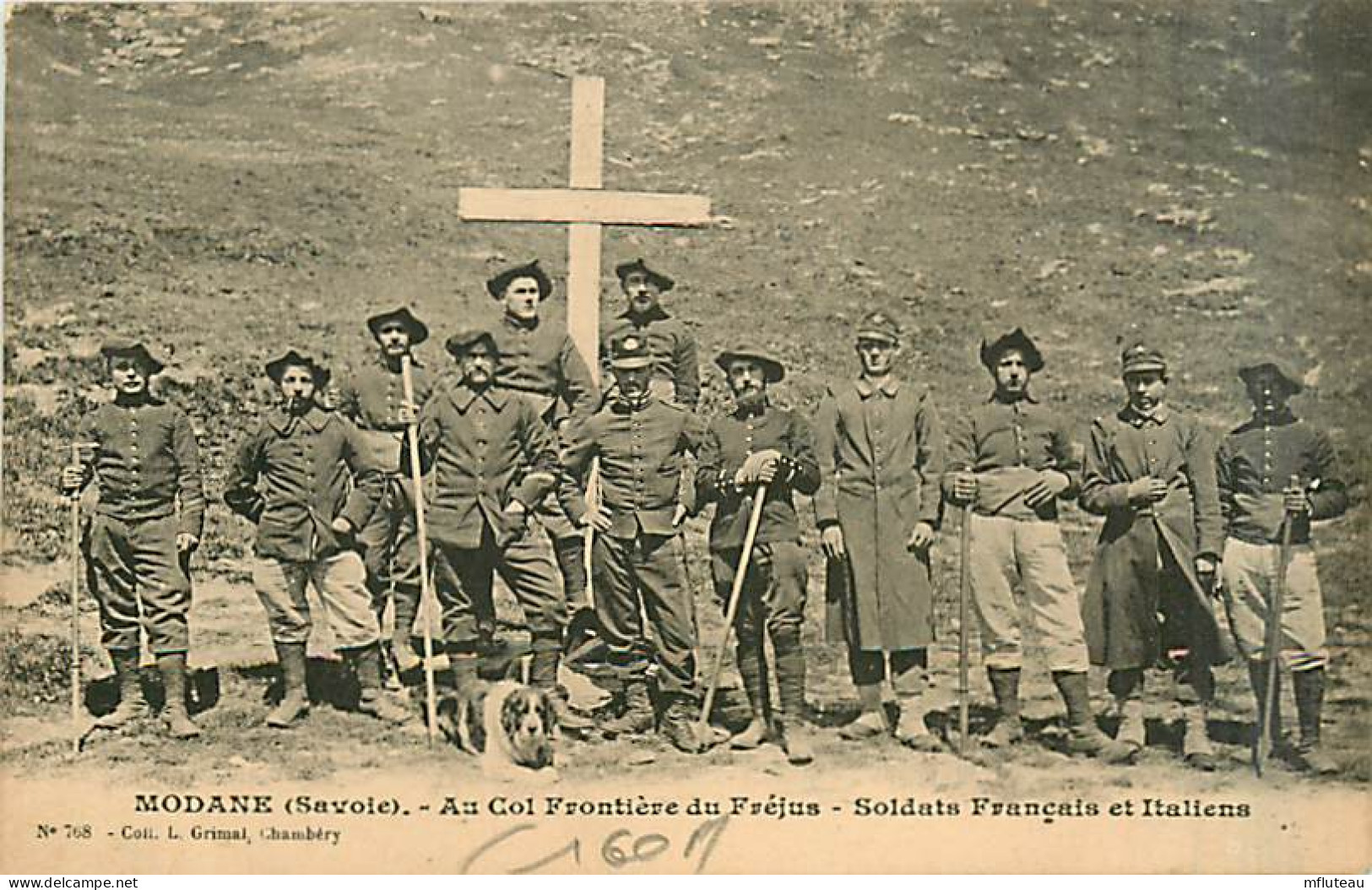 73* MODANE  Frontiere  Soldats Francais-italiens                  MA95,1261 - Modane