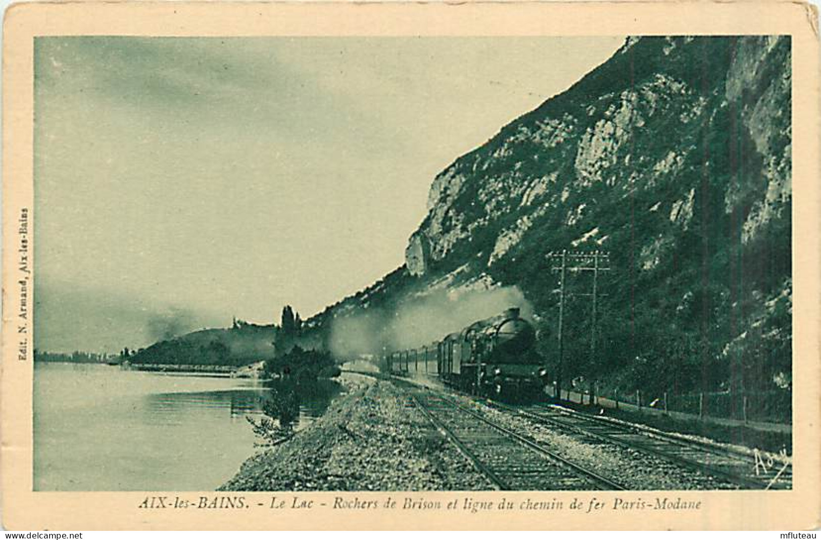 73* AIX LES BAINS         Ligne Chemin De Fer  Train           MA95,1256 - Aix Les Bains