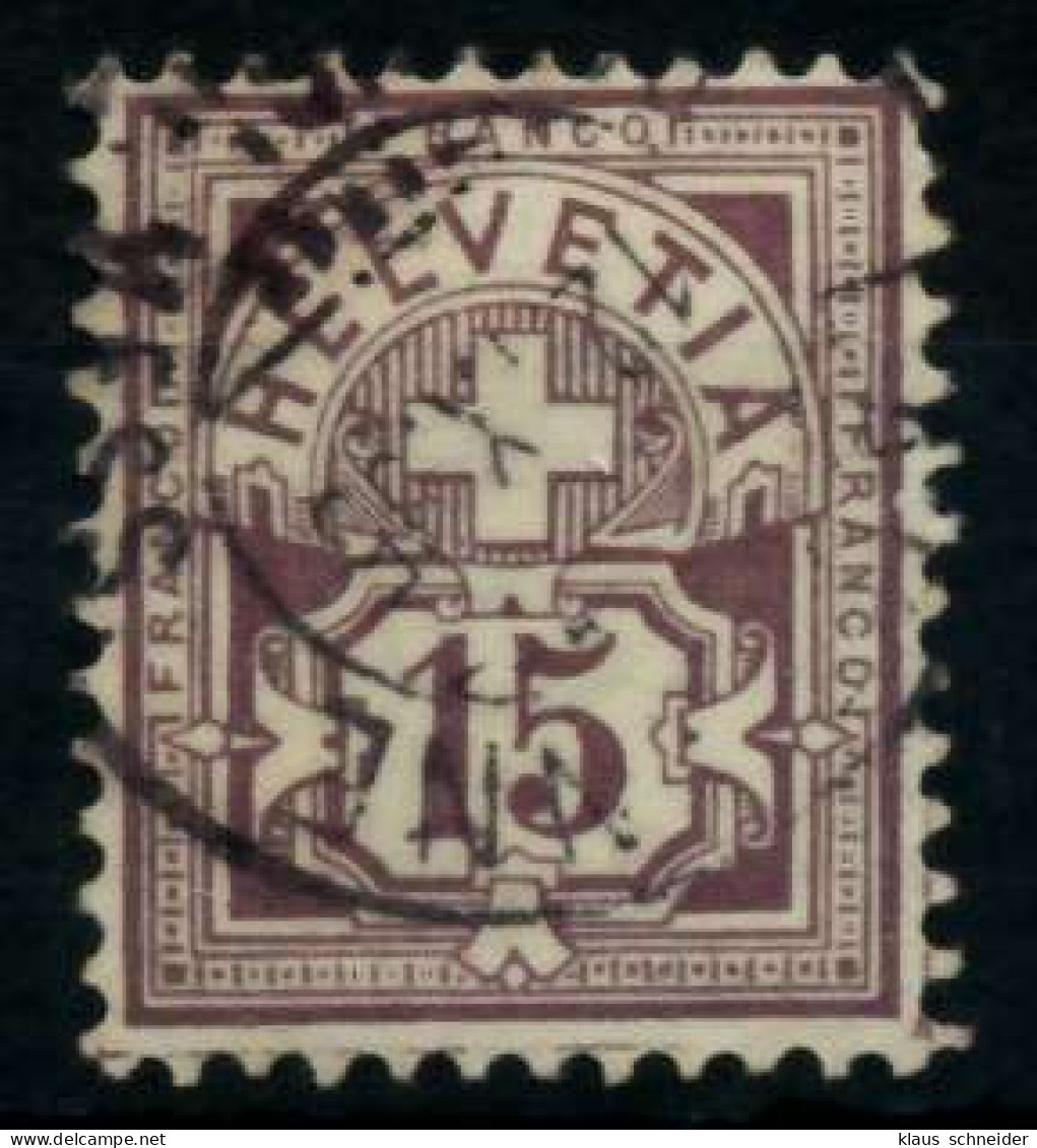 SCHWEIZ ZIFFERNMUSTER Nr 57Y Gestempelt X746976 - Used Stamps