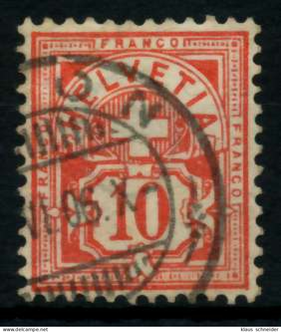 SCHWEIZ ZIFFERNMUSTER Nr 54Ya Gestempelt X74698A - Used Stamps