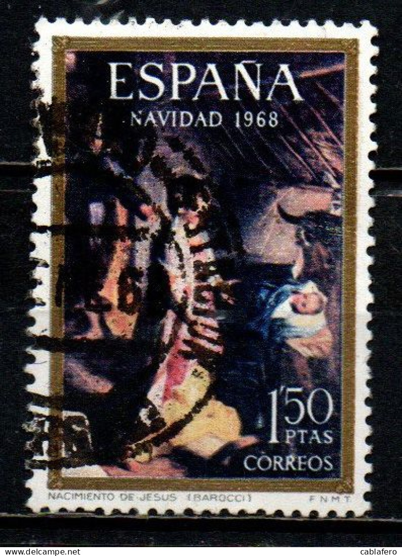 SPAGNA - 1968 - NATALE: DIPINTO DI FEDRICO BAROCCI - USATO - Used Stamps