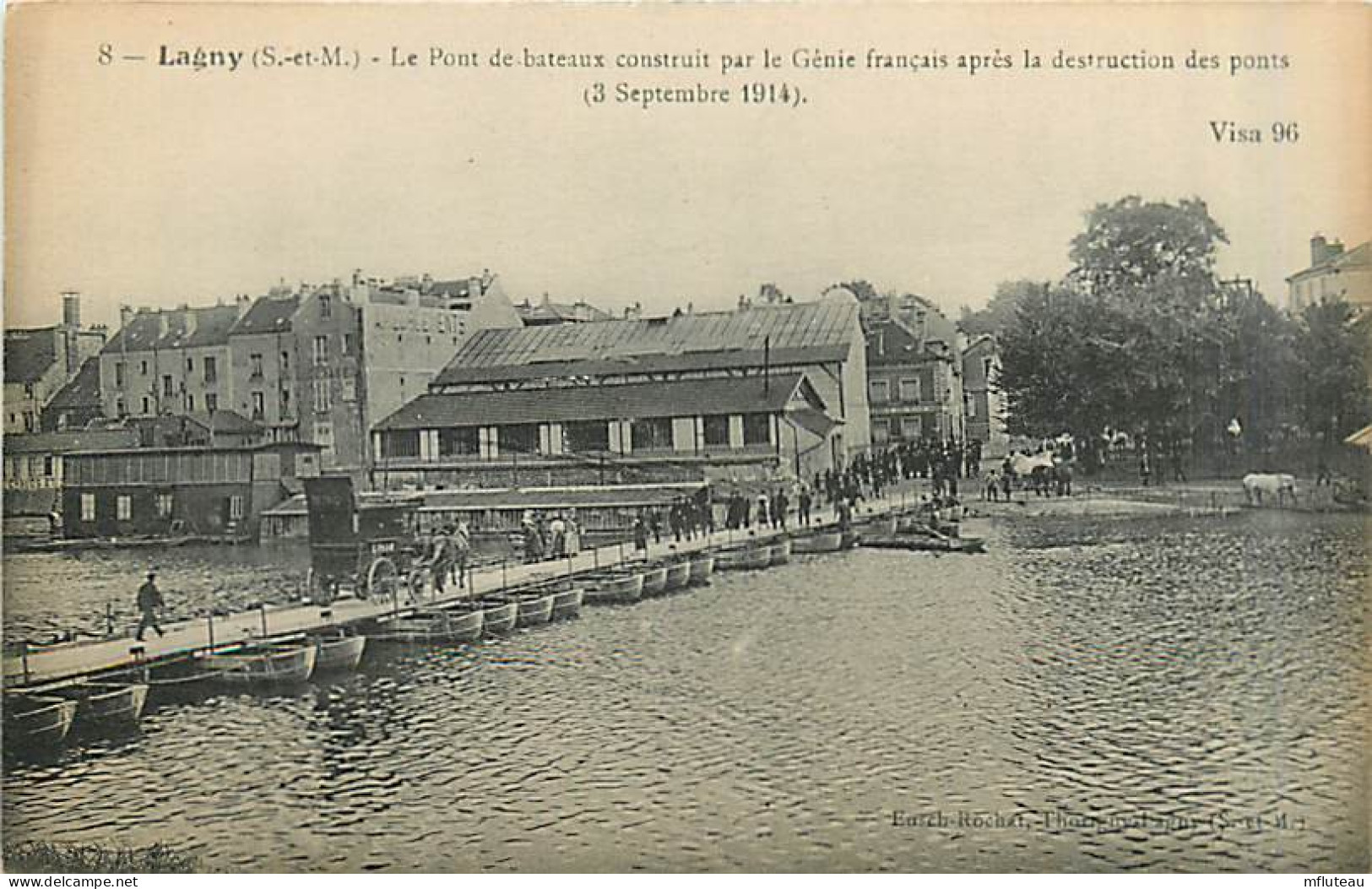 77* LAGNY Pont Bateau Du Genie WW1       MA96,0668 - Lagny Sur Marne