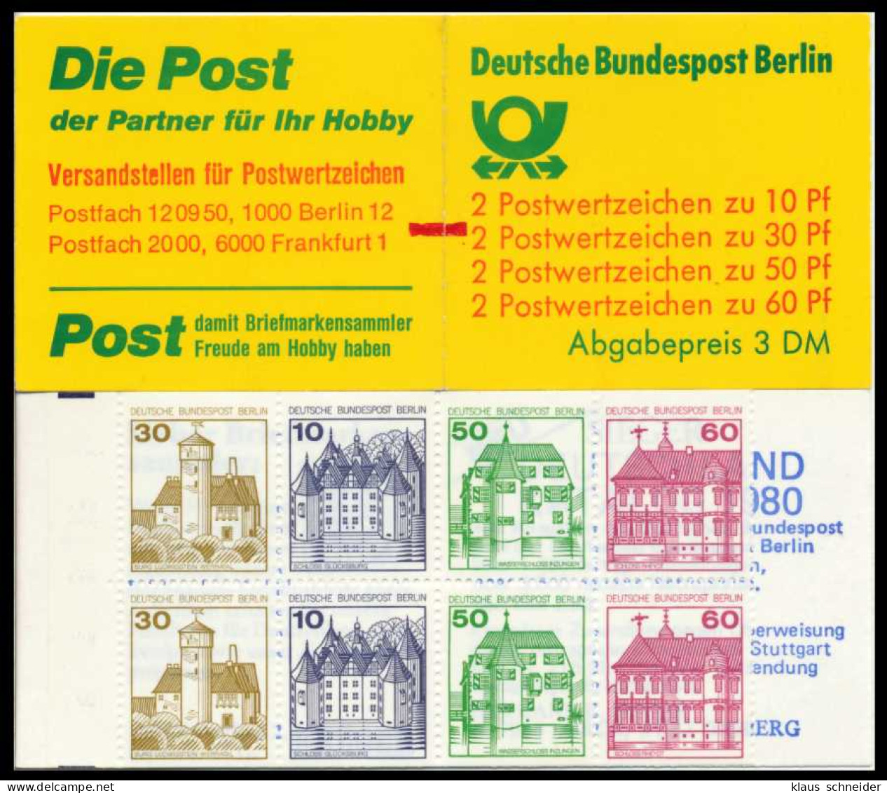BERLIN MARKENHEFTCHEN Nr MH 12amZ Postfrisch S2BA546 - Postzegelboekjes