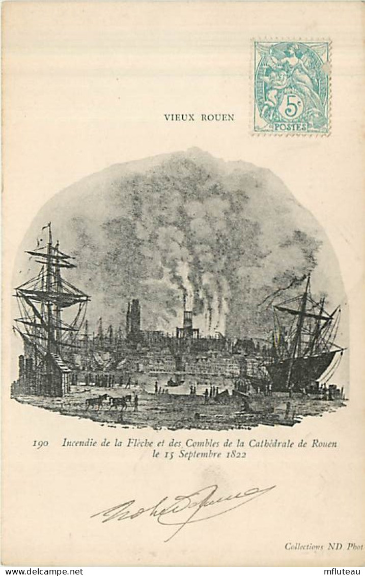 76* ROUEN  Incendie Cathjedrale En 1822      MA96,0421 - Rouen